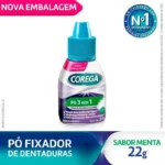 Corega Pó Fixador de Dentadura 3 em 1 Menta 22g - Imagem 3