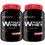 2x Whey Protein Waxy Whey (35%) – 2kg – Bodybuilders Morango e Cappuccino