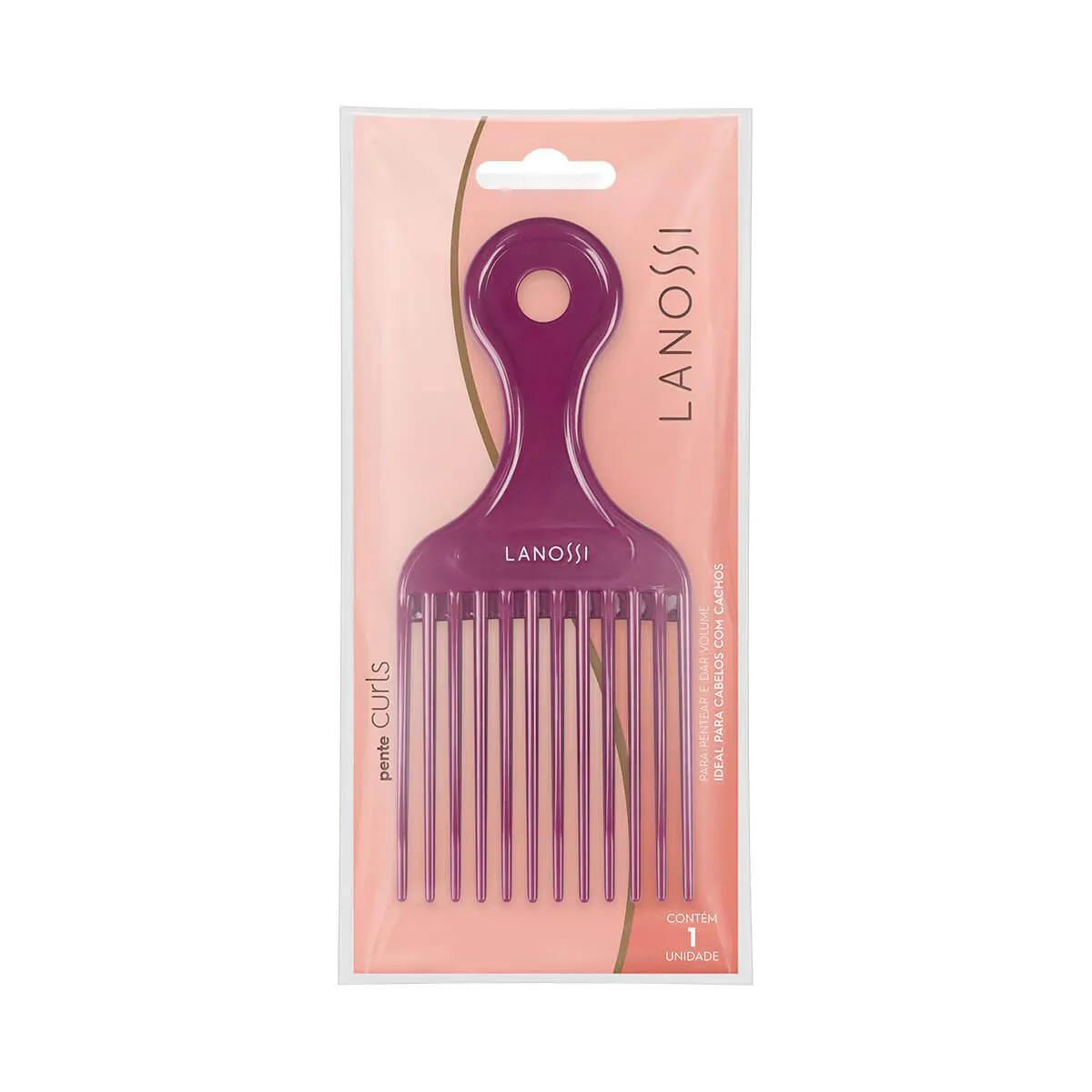 Pente de Cabelo Lanossi Garfo - 1 unidade Pente de Cabelo Lanossi Garfo - 1 unidade - Image 1