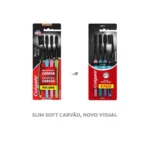 Kit Escova de Dente Colgate Slim Soft Black Carvão 4 unidades - Image 3