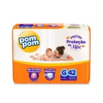 Kit Chá de Bebê Pom Pom Fralda G com Talco e Sabonete - Imagem 2