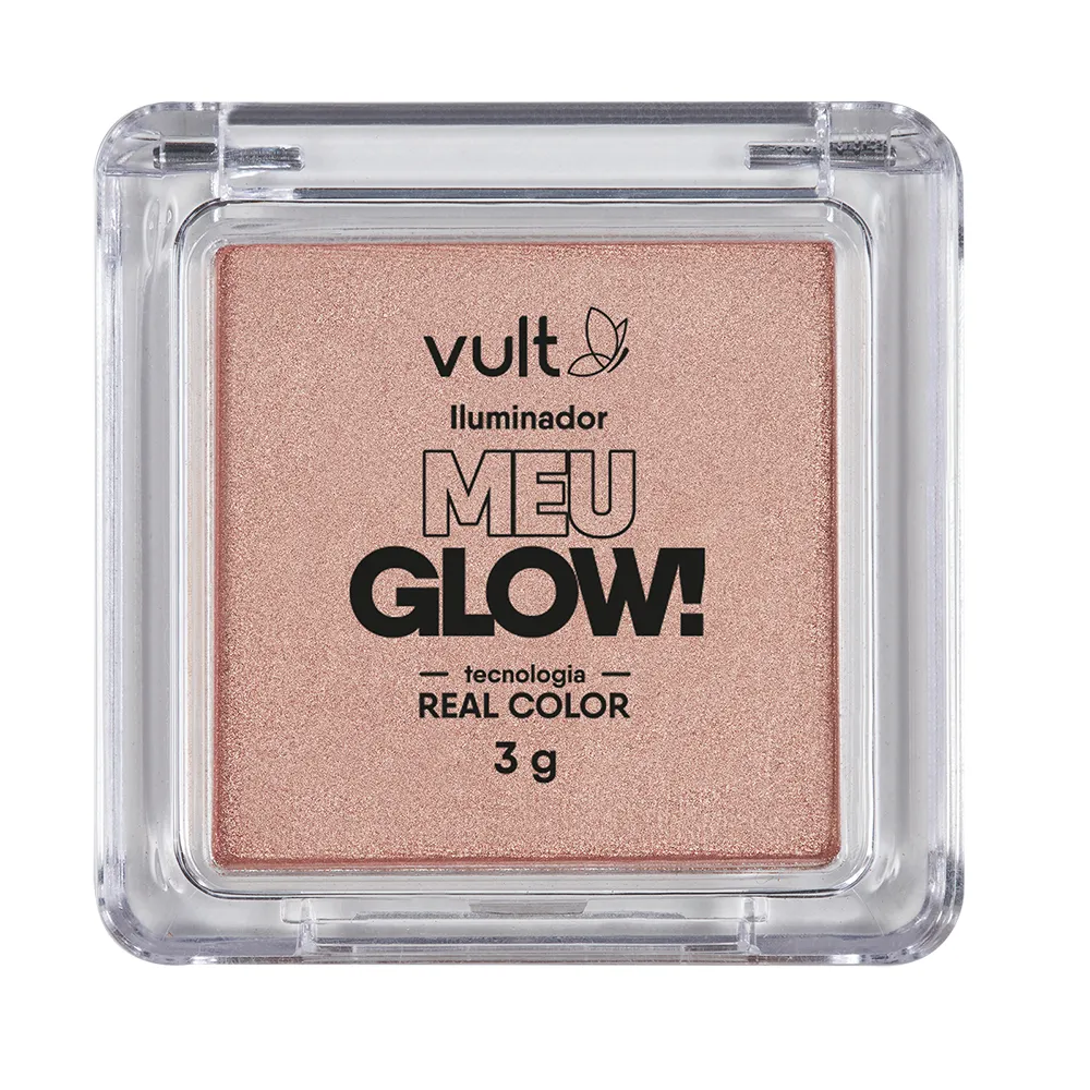 Iluminador Facial Compacto Vult Meu Glow 3g - Champagne Iluminador Facial Compacto Vult Meu Glow 3g - Champagne - Image 1