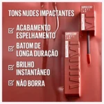 Batom Líquido Maybelline Superstay Vinyl Ink Efeito Espelhado 4,2ml - Charmed - Image 3