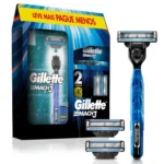 Kit Barbeador Gillette Mach3 Acqua Grip 1 aparelho + 2 cargas