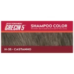 Shampoo Tonalizante Color Just For Men Grecin 5 - H-35 Castanho - Image 2