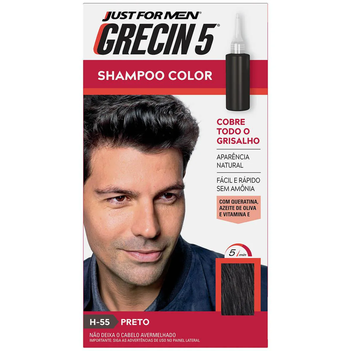 Shampoo Tonalizante Grecin Masculino - Preto Shampoo Tonalizante Grecin Masculino - Preto - Image 1