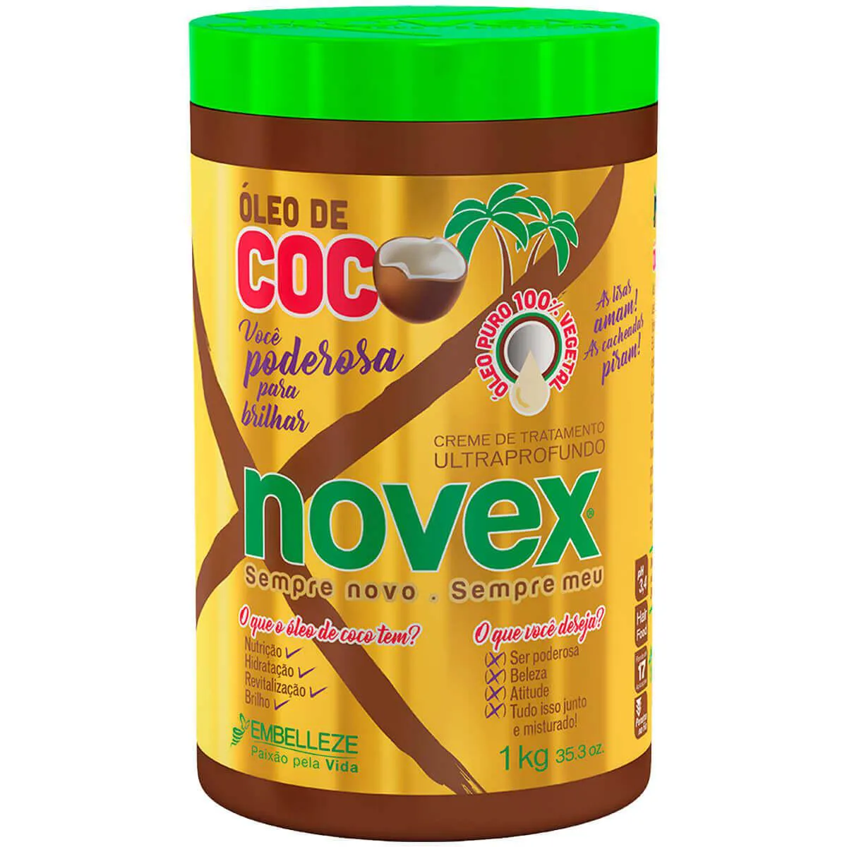Creme de Tratamento Novex Óleo de Coco 1kg Creme de Tratamento Novex Óleo de Coco 1kg - Image 1