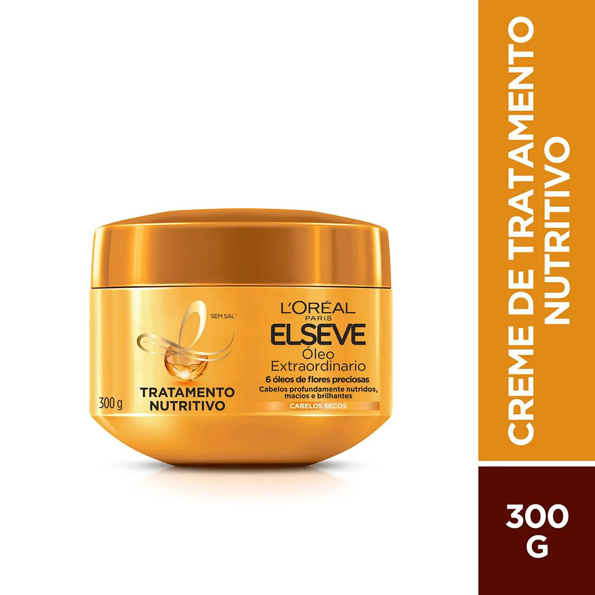 Creme de Tratamento Cabelo Secos L'Oréal Paris Elseve Óleo E Creme de Tratamento Cabelo Secos L'Oréal Paris Elseve Óleo Extraordinário Máscara Ultra Nutritiva 300g - Image 1