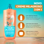 Creme Milagroso 3 em 1 Cabelo Cacheado L'Oréal Paris Elseve Cachos Longos dos Sonhos Definição e Hidratação Multifuncional 500ml - Image 2