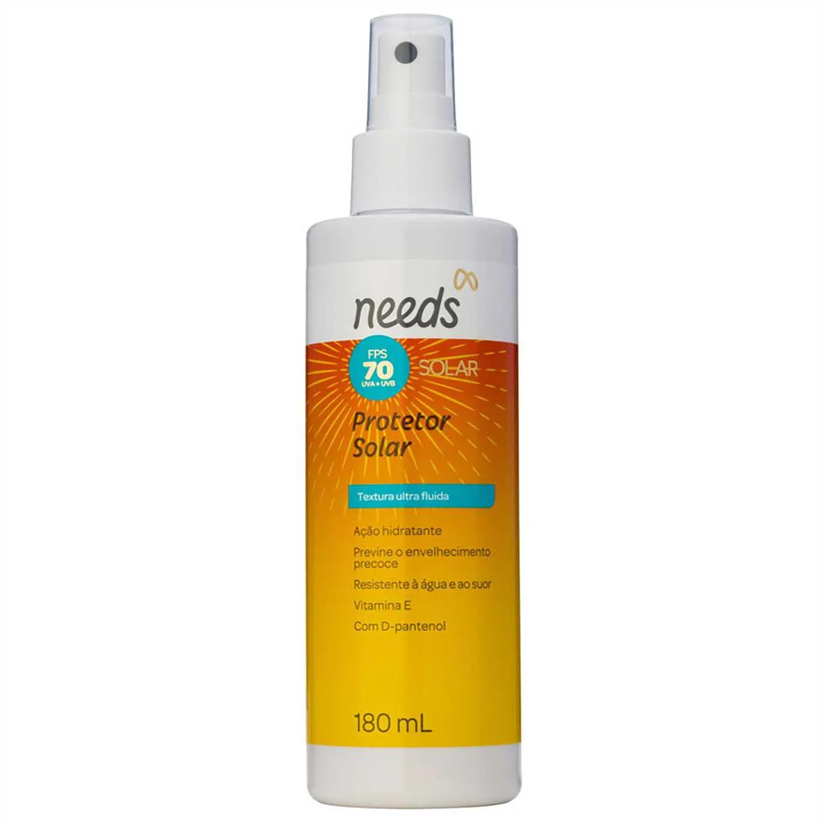 Protetor Solar Corporal FPS 70 Needs Solar Spray 180ml Protetor Solar Corporal FPS 70 Needs Solar Spray 180ml - Image 1