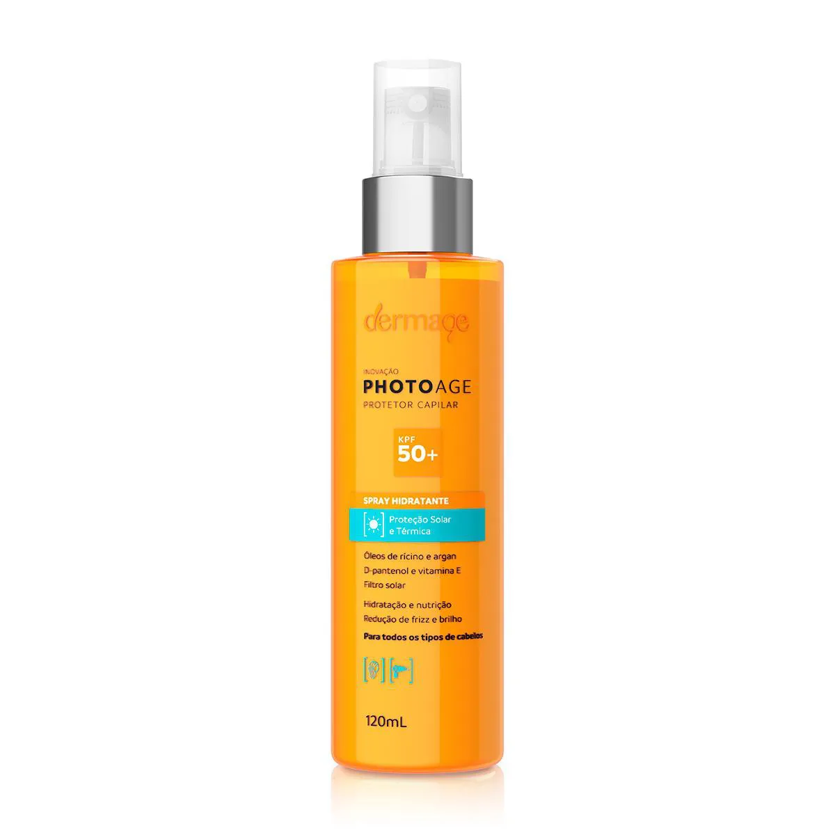 Protetor Solar Capilar Dermage Photoage 120ml Protetor Solar Capilar Dermage Photoage 120ml - Imagem 1