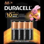 Pilha Alcalina Aa Duracell 1.5v - 4 unidades
