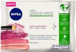 Lenço Demaquilante Nivea 3 em 1 Ação Hidratante 25 unidades