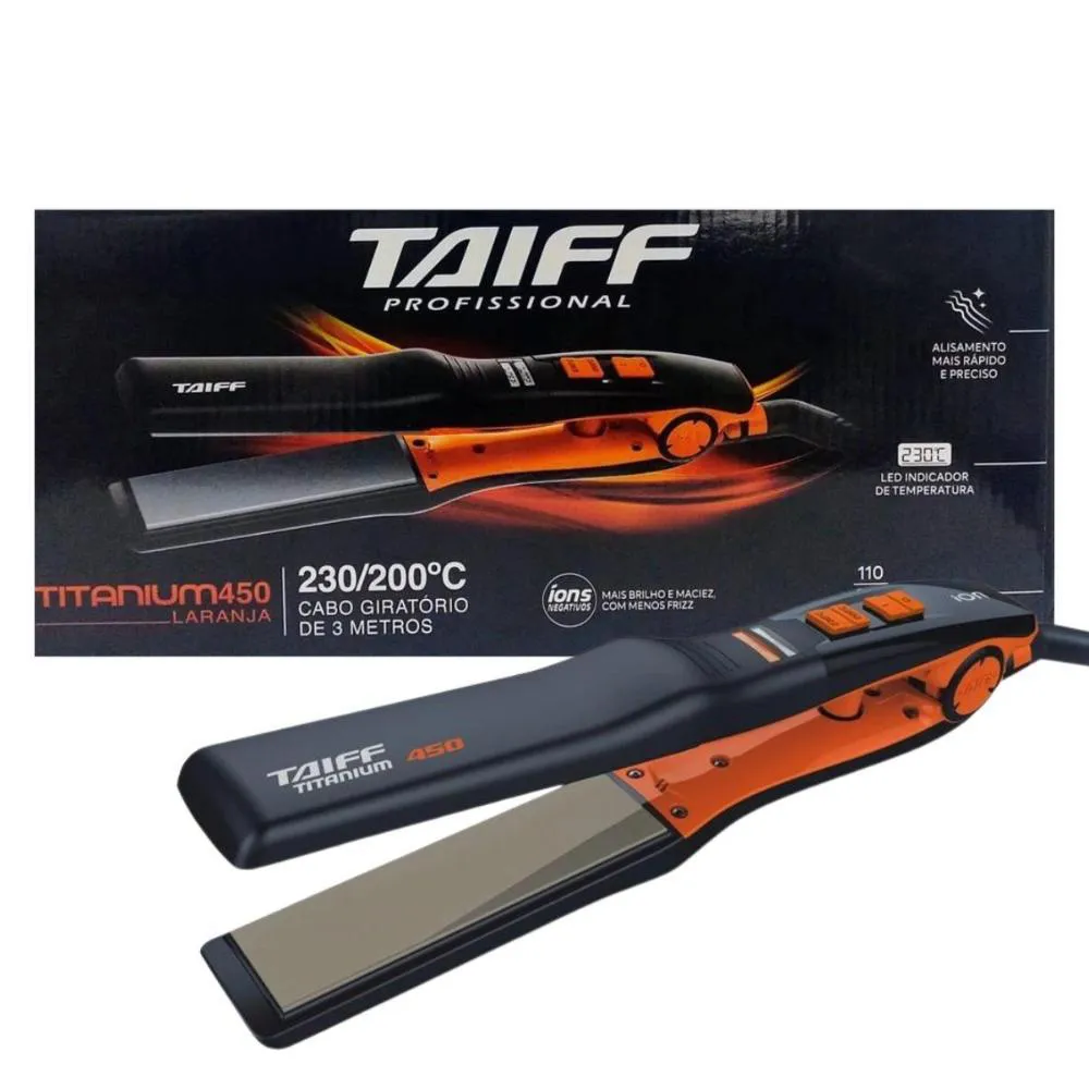 Chapa Taiff Titanium 450 Laranja Bivolt Chapa Taiff Titanium 450 Laranja Bivolt - Image 1