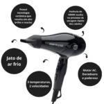 Secador Kiss New York Ceramic Ion 1900w 127v Bdp5br - Image 2