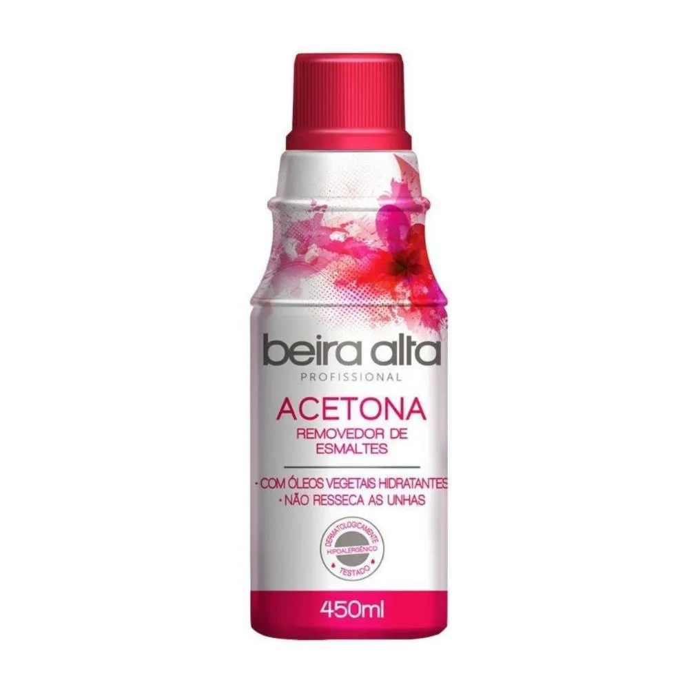 Removedor de Esmaltes Acetona Beira Alta 450ml Removedor de Esmaltes Acetona Beira Alta 450ml - Imagem 1