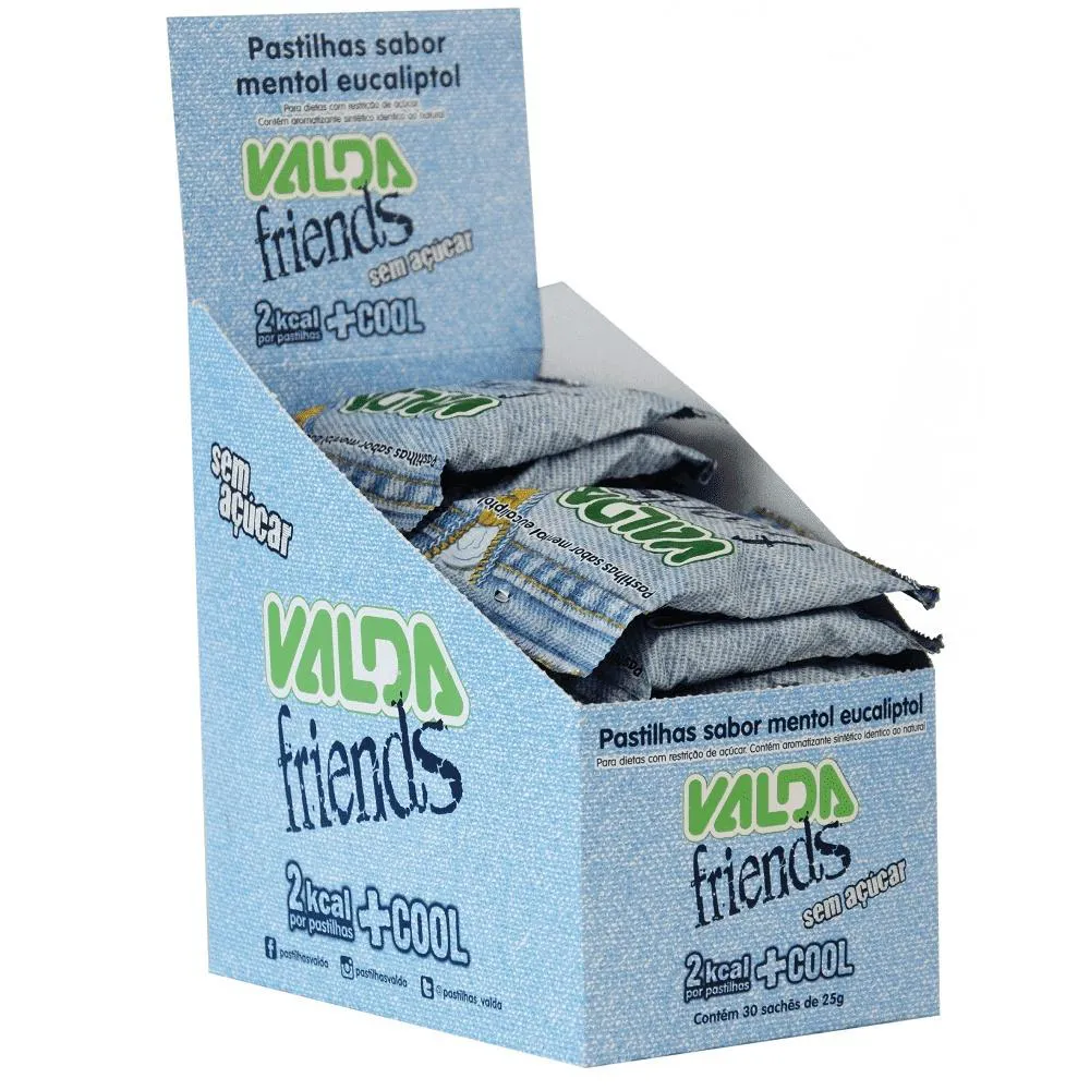 Valda Friends Pastilha Sabor Menta Refrescante Contém 10 Sac Valda Friends Pastilha Sabor Menta Refrescante Contém 10 Sachês de 25g Cada - Image 1