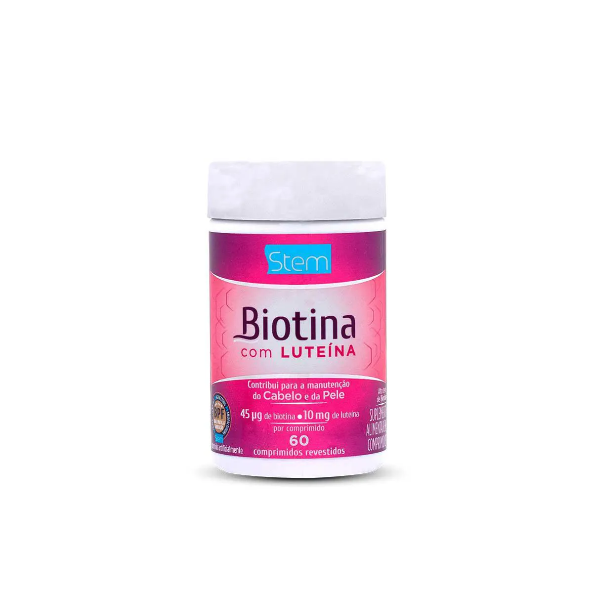 Biotina Plus com Luteína Stem Pharmaceutical com 60 comprimi Biotina Plus com Luteína Stem Pharmaceutical com 60 comprimidos - Image 1