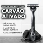 Aparelho de Barbear Descartável Gillette Prestobarba 3 Carvão Ativado 2 unidades - Imagem 2