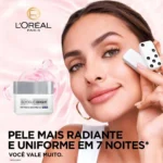 Gel-Creme Facial Anti-Marcas Noite L'oréal Paris Glycolic Bright Tratamento Intensivo de Manchas 49g - Image 3