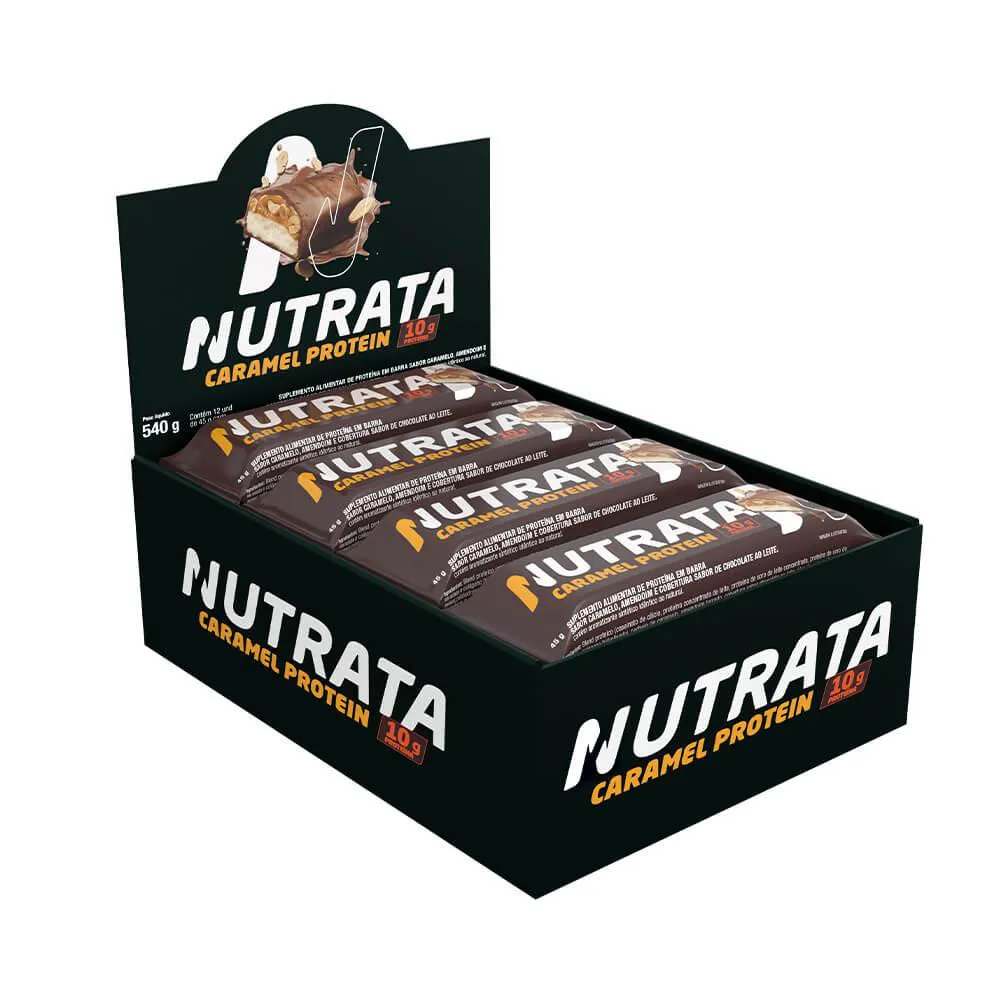 Barra Nutrata Protein Display C/ 12 Barras de 45g – Caramel Barra Nutrata Protein Display C/ 12 Barras de 45g – Caramel - Image 1
