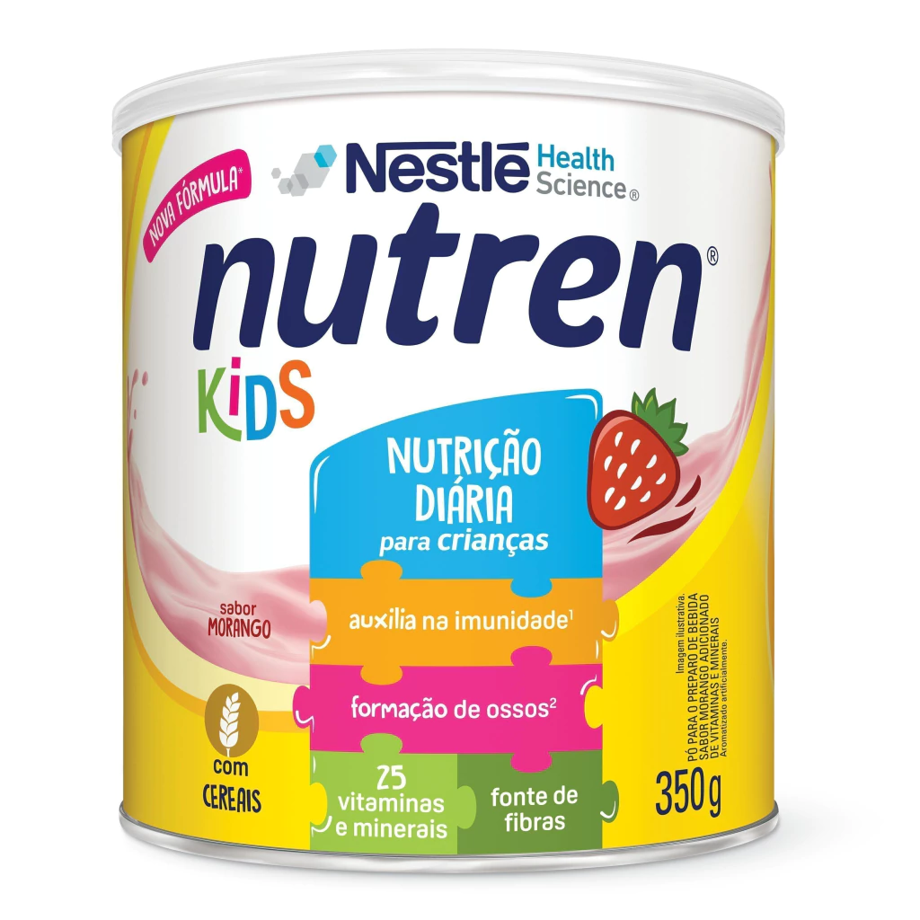 Complemento Alimentar Nutren Kids Morango Lata 350G Complemento Alimentar Nutren Kids Morango Lata 350G - Image 1