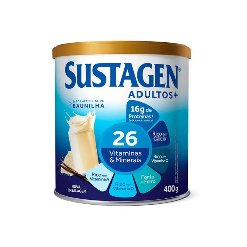 Complemento Alimentar Sustagen Adultos+ Sabor Baunilha 400g Complemento Alimentar Sustagen Adultos+ Sabor Baunilha 400g - Image 1