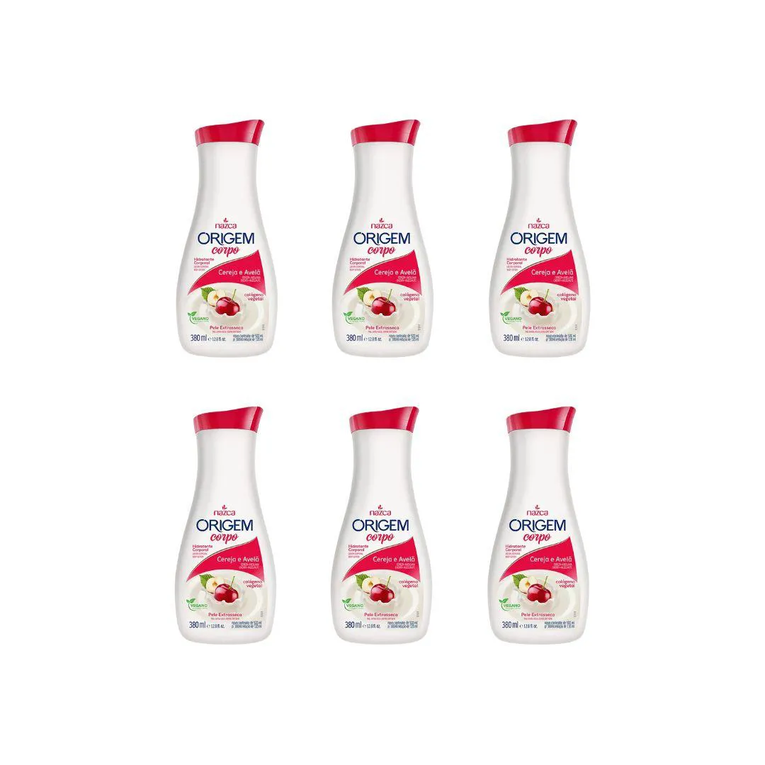 Hidratante Corporal Origem 380ml Cereja Avela – Kit C / 6un Hidratante Corporal Origem 380ml Cereja Avela – Kit C / 6un - Imagem 1