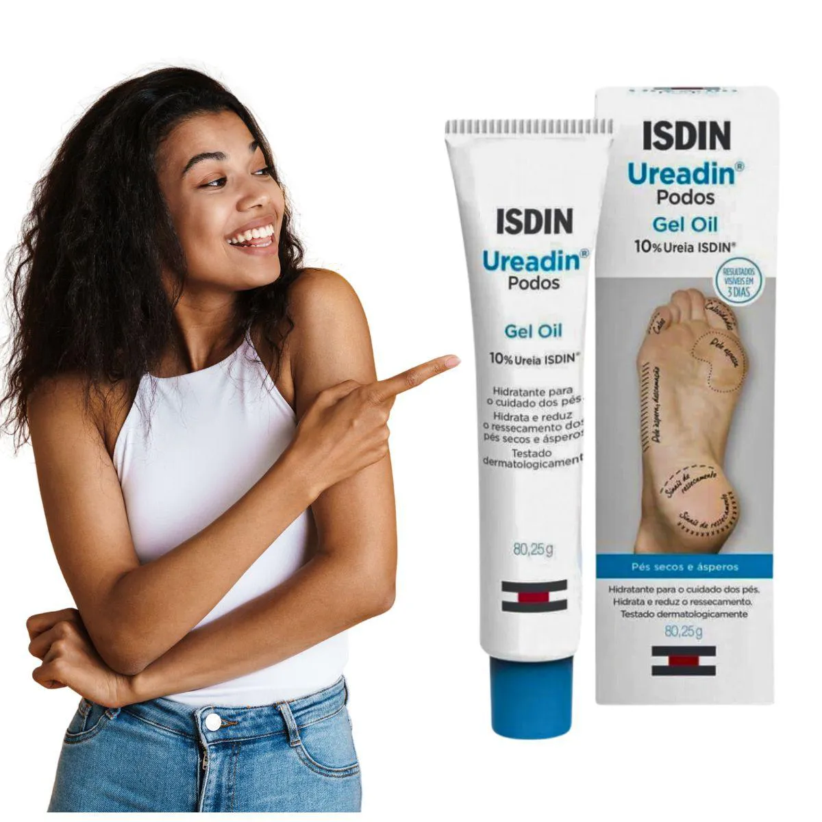 Hidratante Ureia 10% Isdin Ureadin Podos Gel Oil 80,25 G Cre Hidratante Ureia 10% Isdin Ureadin Podos Gel Oil 80,25 G Creme Hidratanete para Os Pés - Imagem 1