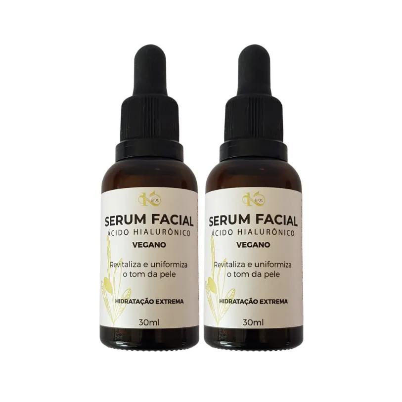 Kit 02 Sérum Facial Vegano Ácido Hialurônico 30ml Kuide Kit 02 Sérum Facial Vegano Ácido Hialurônico 30ml Kuide - Image 1