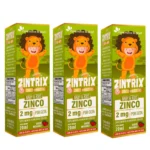 Kit 3x Zintrix (zinco Infantil) 20ml – Flora Nativa Sabor Morango