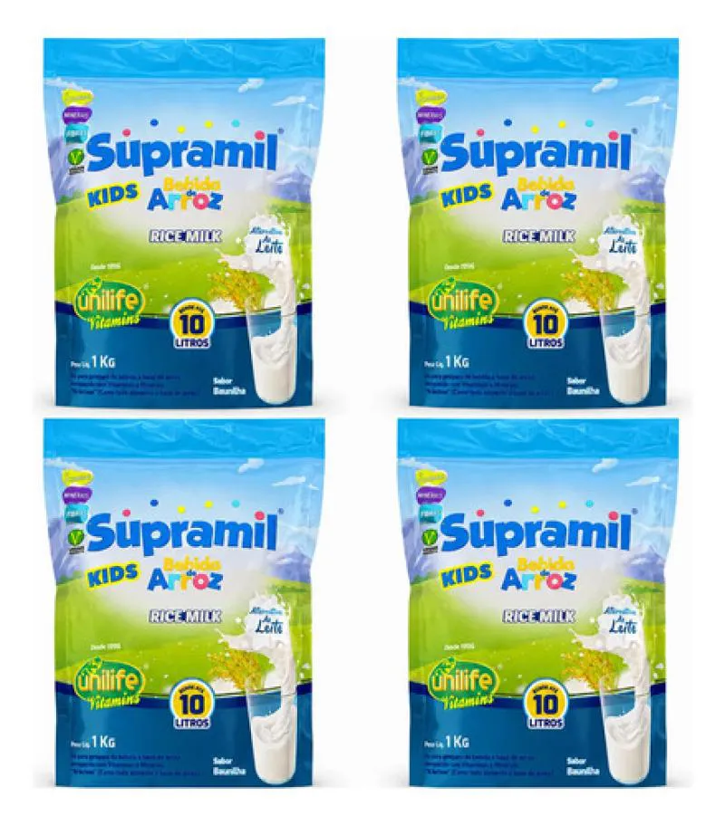 Kit 4 Supramil Kids Baunilha 1kg – Unilife Kit 4 Supramil Kids Baunilha 1kg – Unilife - Image 1