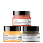 Kit L’Oréal Professionnel Absolut Repair Molecular + NutriOil + Inforcer Masks (3 Produtos)