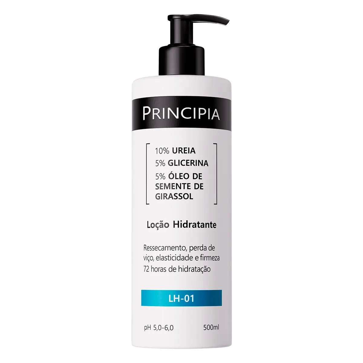 Loção Corporal Hidratante Principia LH-01 10% Ureia + 5% Gli Loção Corporal Hidratante Principia LH-01 10% Ureia + 5% Glicerina + 5% Óleo de Semente de Girassol 500ml - Image 1