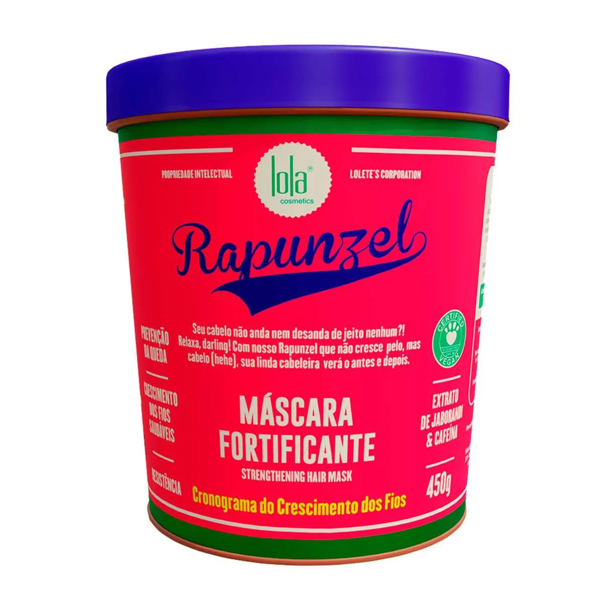 Máscara Lola Cosmetics Rapunzel 450g Máscara Lola Cosmetics Rapunzel 450g - Imagem 1