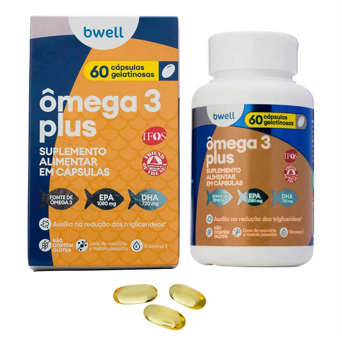 Ômega 3 Plus bwell 60 Cápsulas Ômega 3 Plus bwell 60 Cápsulas - Image 1