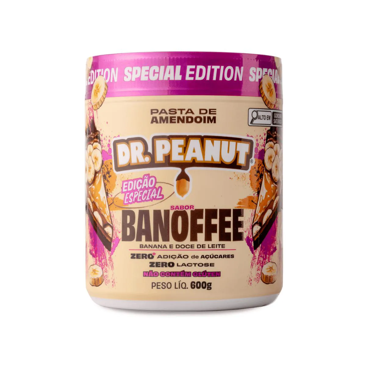 Pasta de Amendoim Banoffee com Whey Protein Dr. Peanut 600G Pasta de Amendoim Banoffee com Whey Protein Dr. Peanut 600G - Image 1