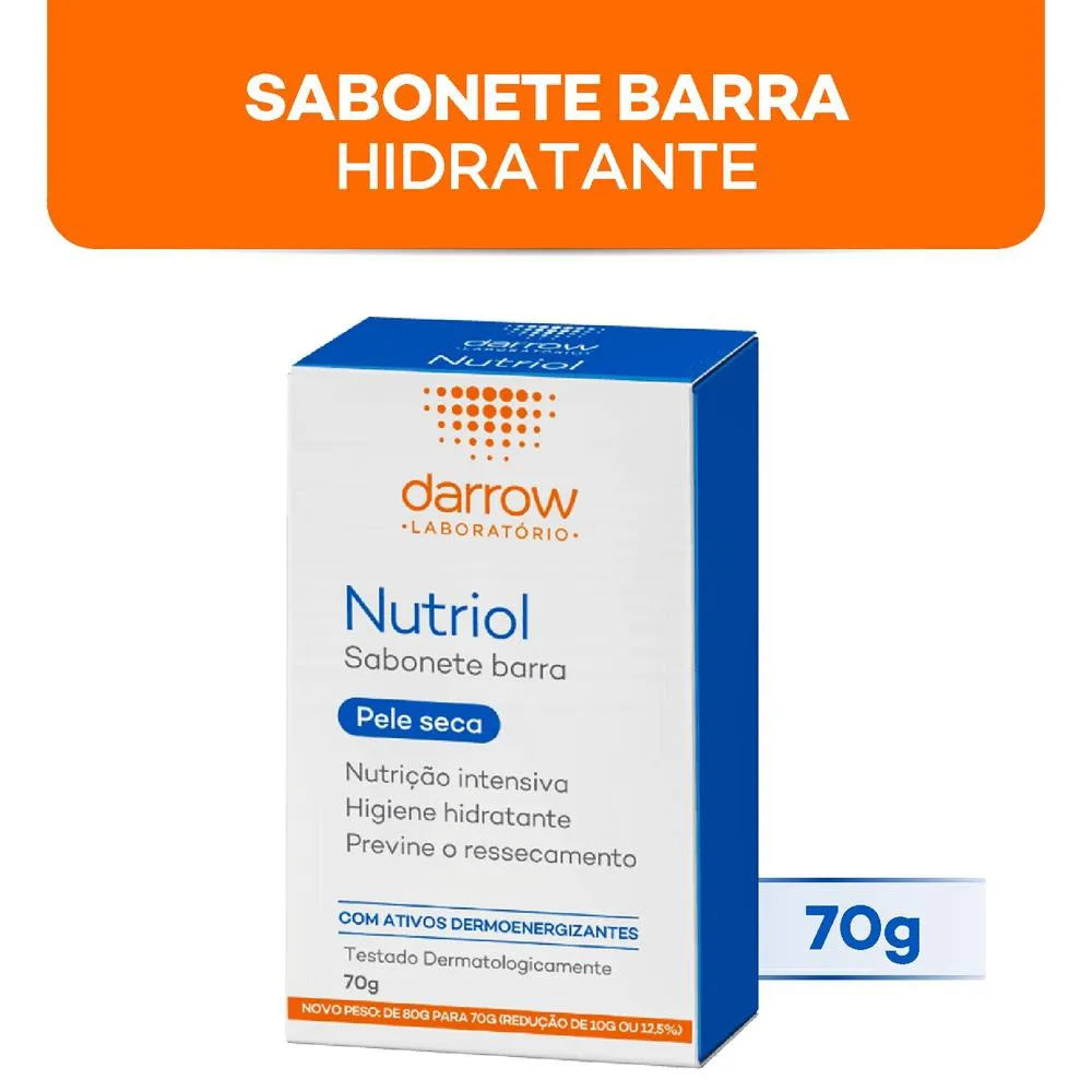 Sabonete em Barra Darrow Nutriol Pele Seca Rosto e Corpo 70g Sabonete em Barra Darrow Nutriol Pele Seca Rosto e Corpo 70g - Imagem 1
