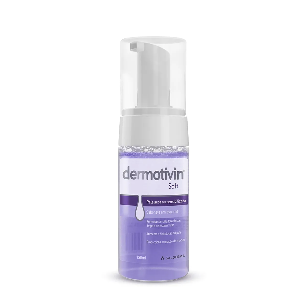 Sabonete Facial em Espuma Dermotivin Soft Pele Seca ou Sensí Sabonete Facial em Espuma Dermotivin Soft Pele Seca ou Sensível com 130ml - Imagem 1