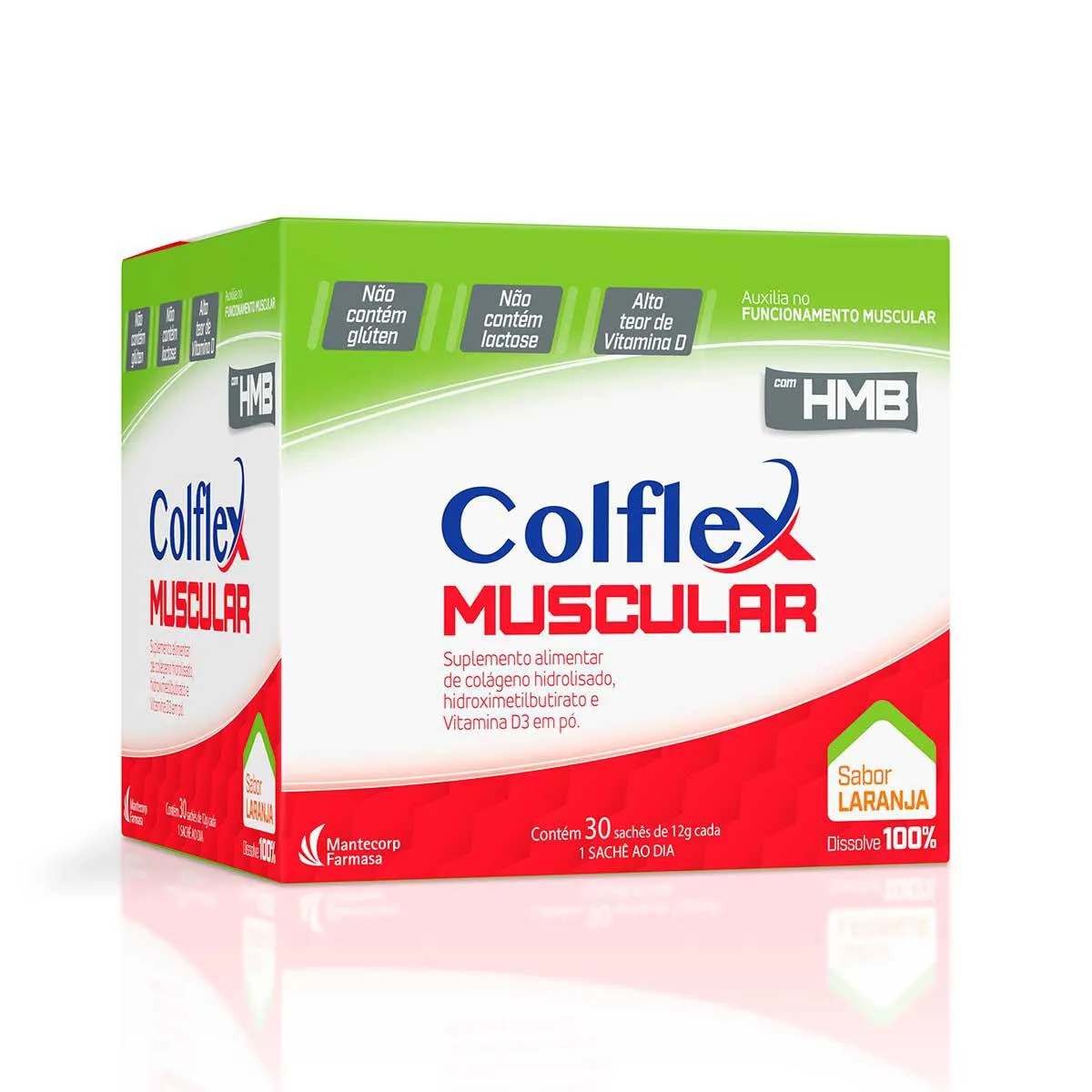 Suplemento Alimentar Colflex Muscular Sabor Laranja 30 Sachê Suplemento Alimentar Colflex Muscular Sabor Laranja 30 Sachês de 12g cada - Imagem 1