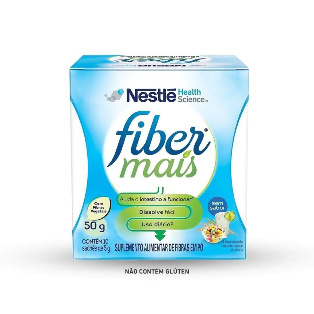 Suplemento Alimentar De Fibras Fibermais Sem Sabor Display 1 Suplemento Alimentar De Fibras Fibermais Sem Sabor Display 10X5G - Imagem 1
