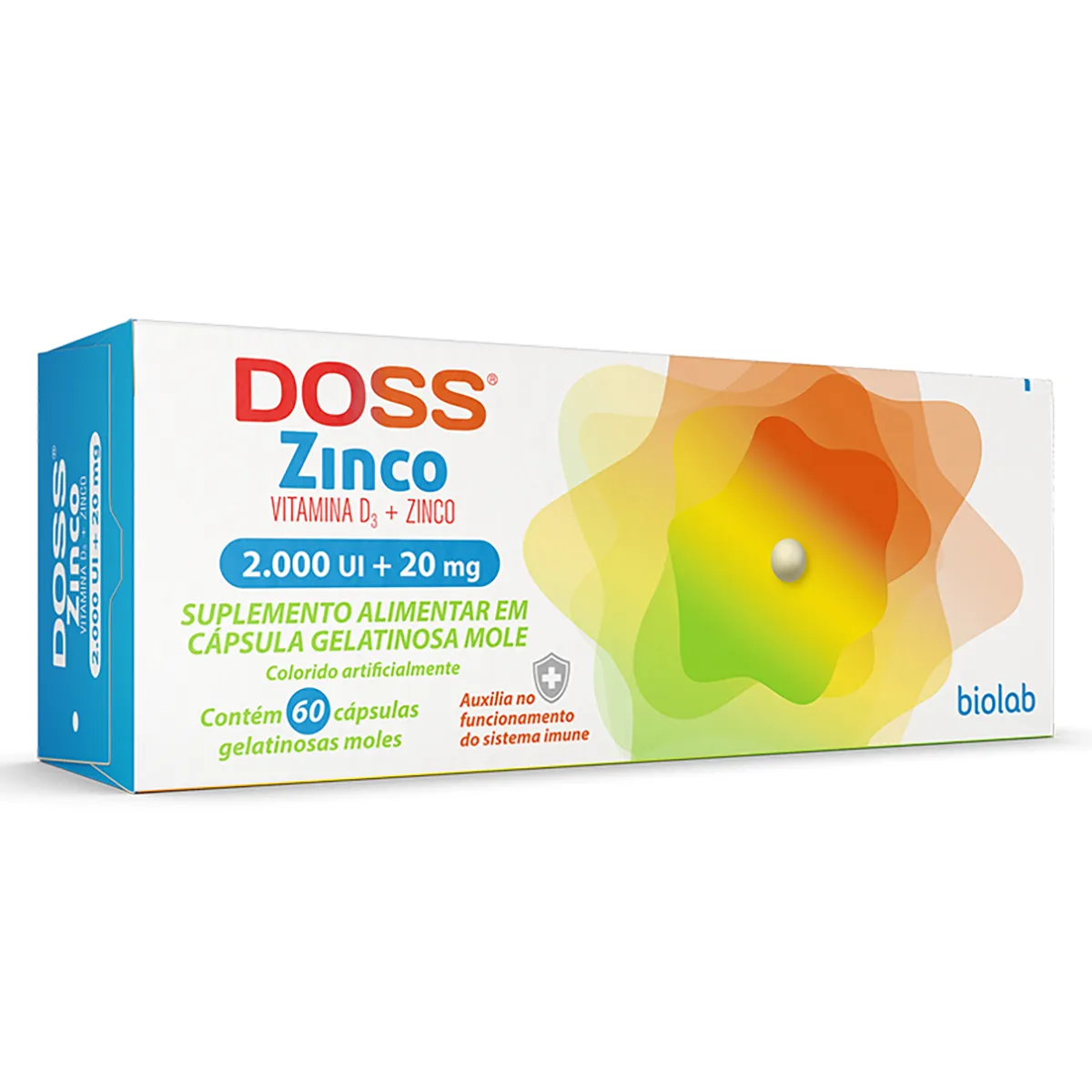 Vitamina D 2.000UI + Zinco 20mg Doss Zinco 60 cápsulas Vitamina D 2.000UI + Zinco 20mg Doss Zinco 60 cápsulas - Image 1