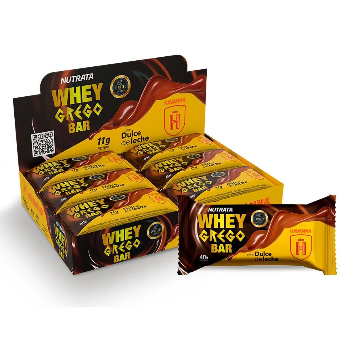 Whey Grego Bar Nutrata Doce de Leite Havanna 40g 12 unidades Whey Grego Bar Nutrata Doce de Leite Havanna 40g 12 unidades - Image 1
