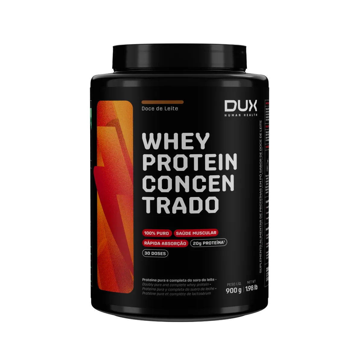 Whey Protein Concentrado Dux Doce de Leite 900g Whey Protein Concentrado Dux Doce de Leite 900g - Imagem 1