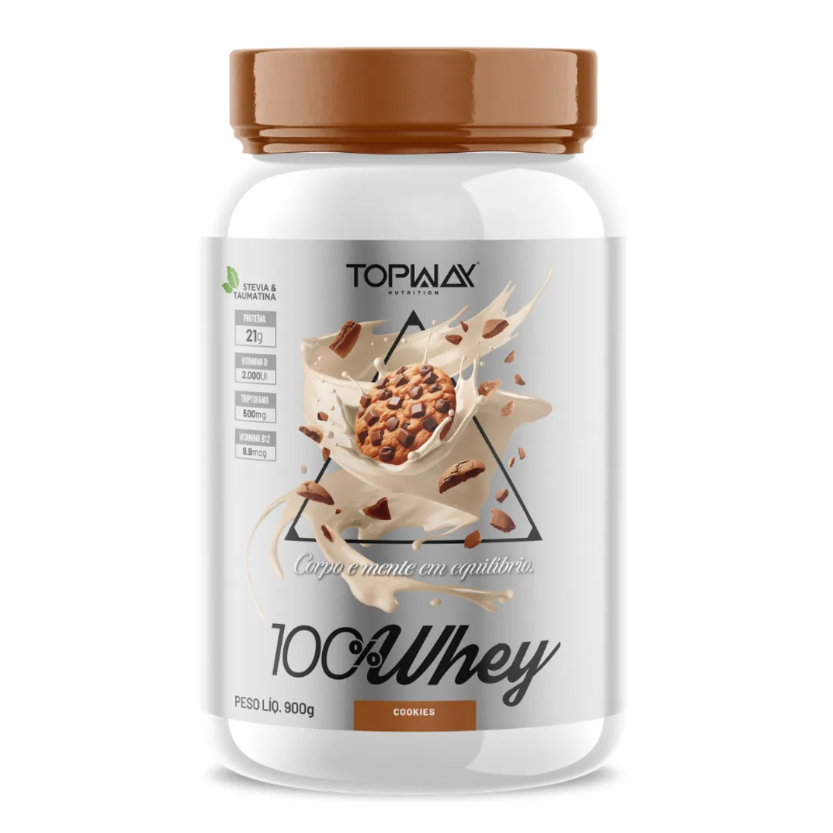 Whey Protein Topway 100% Concentrado Cookies 900g Whey Protein Topway 100% Concentrado Cookies 900g - Imagem 1
